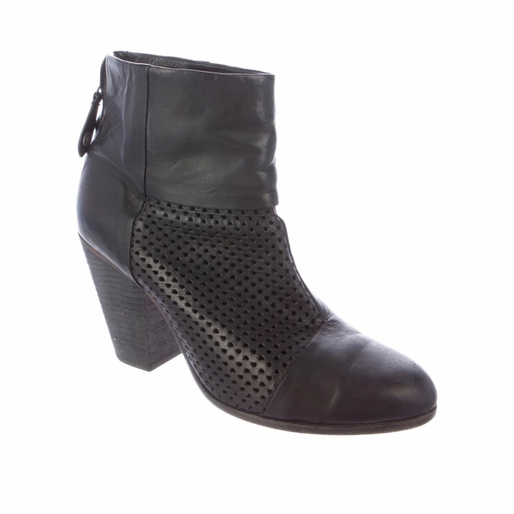RAG & BONE Perforated Newbury Ankle Boots Black
